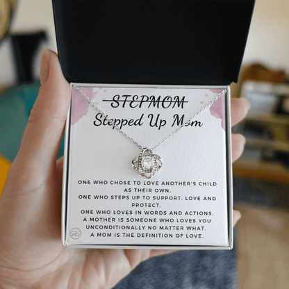 Stepped Up Mom | Gift for Stepmom, Bonus Mom, Stepmother, Grandma, Second Mama, From Step Daughter Son, Christmas, Birthday, Foster 1026fK