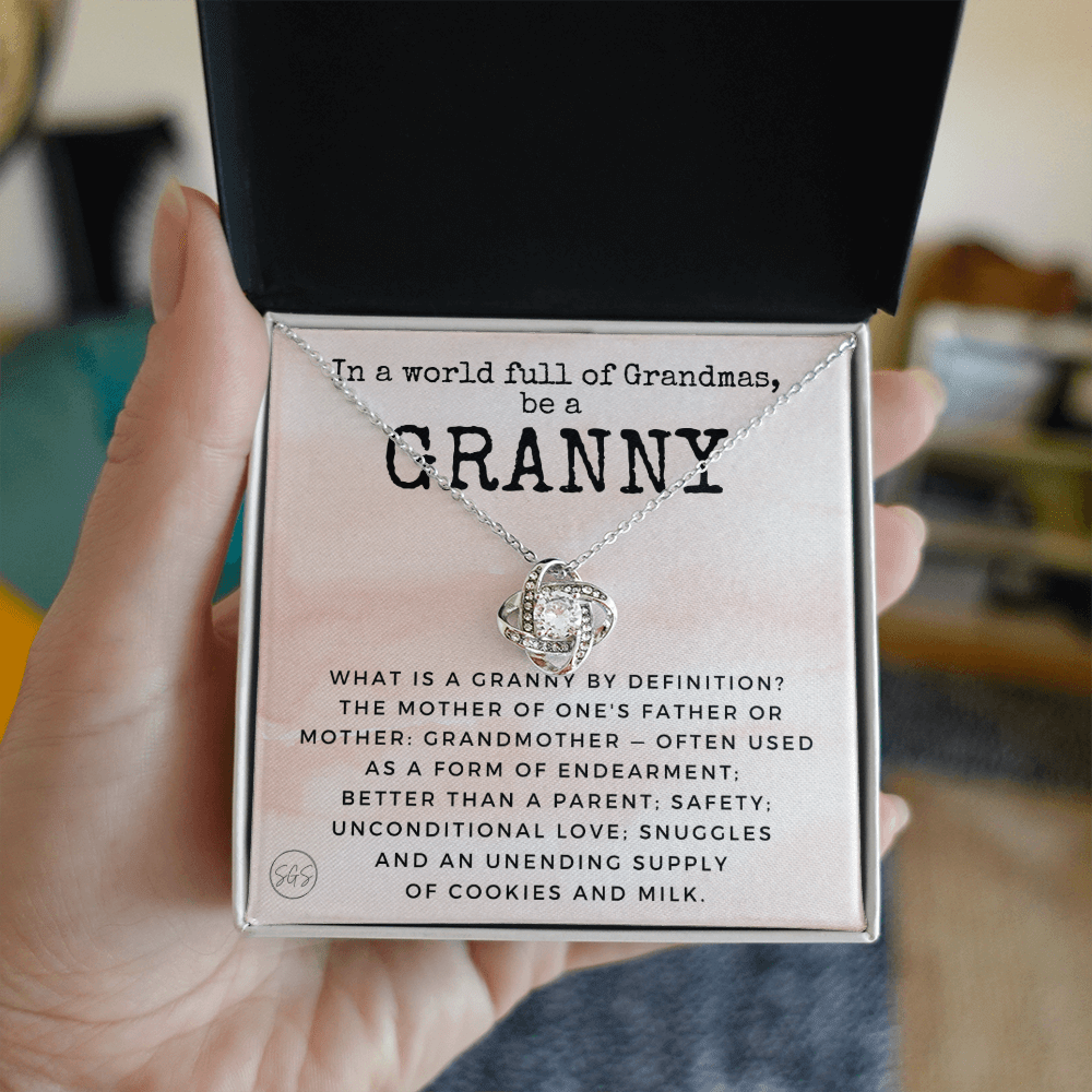 Gift for Granny | Grandmother Nickname, Grandma, Mother's Day Necklace, Birthday, Get Well, Missing You, Granny Definition, Christmas, From Family Grandkids  Granddaughter Grandson 1118cK