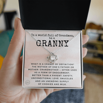 Gift for Granny | Grandmother Nickname, Grandma, Mother's Day Necklace, Birthday, Get Well, Missing You, Granny Definition, Christmas, From Family Grandkids  Granddaughter Grandson 1118cK