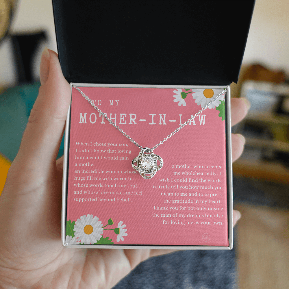 Personalized Knot Necklace for Your Mother-in-law | Mother's Day Gift, From Daughter-in-Law, Mother in Love MIL8k