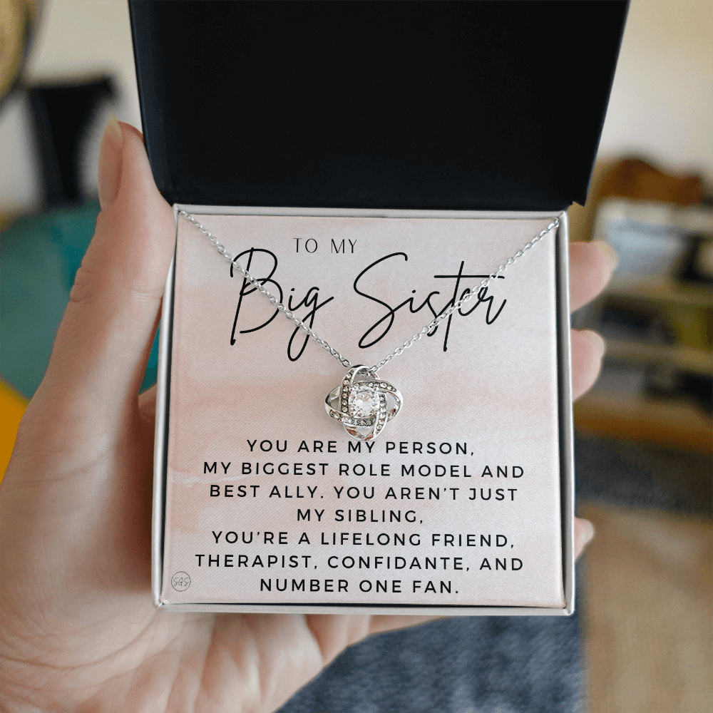 Big Sister Gift| Necklace for Older Sister, Christmas Idea, Birthday Present from Younger Sister, Best Big Sis, Heartfelt & Cute 1111aKA