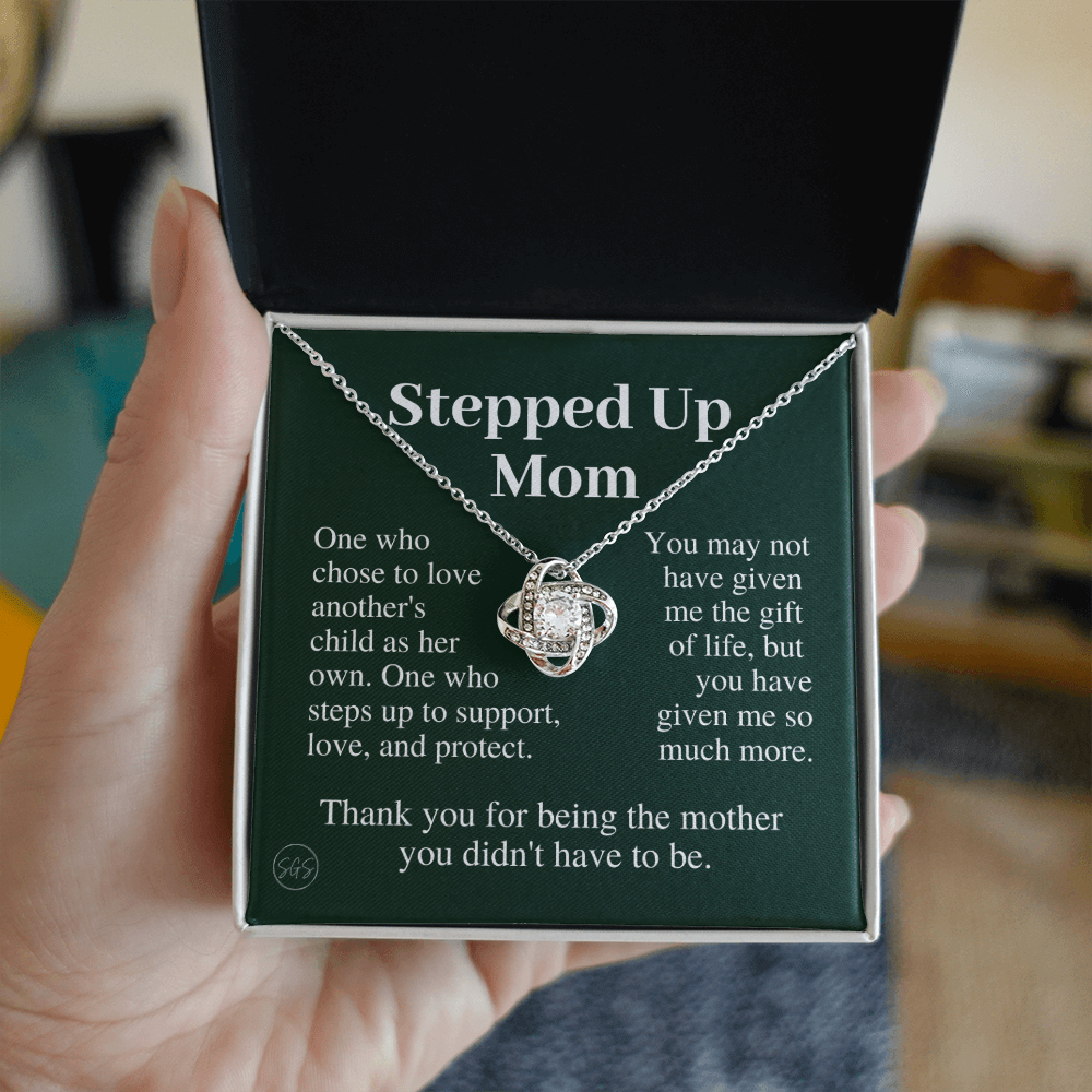 Stepped Up Mom | Gift for Stepmom, Bonus Mom, Stepmother, Grandma, Second Mama, From Step Daughter Son, Mother's Day, Birthday, Foster 125fK
