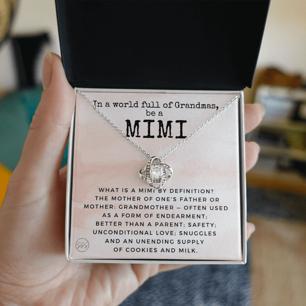 Gift for Mimi | Grandmother Nickname, Grandma, Mother's Day Necklace, Birthday, Get Well, Missing You, Mimi Definition, Christmas, From Family Grandkids  Granddaughter Grandson 1118cK