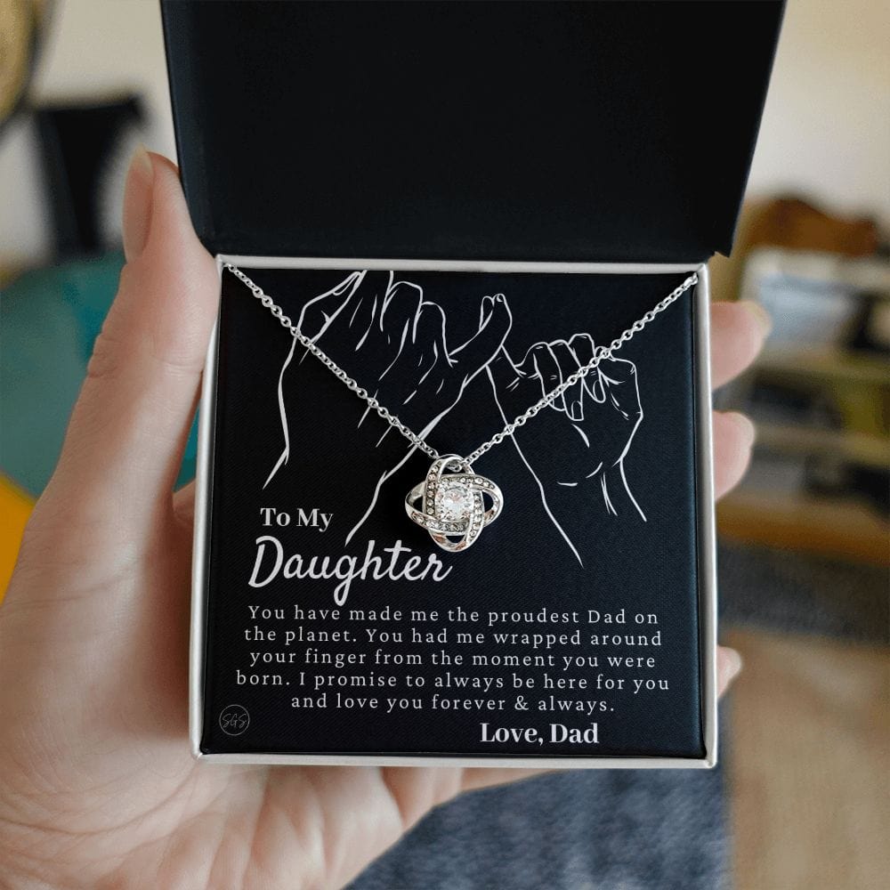 Daughter Gift (From Dad) | Father to Daughter Necklace, Pinky Promise Gift To Daughter From Dad, Daughter Necklace, Christmas Gift for Her
