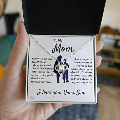 Mom - Loved Mother - Necklace | Gift for Mother From Son, Mother's Day Necklace, I'll Always Be Your Little Boy, Birthday Gift for Mom