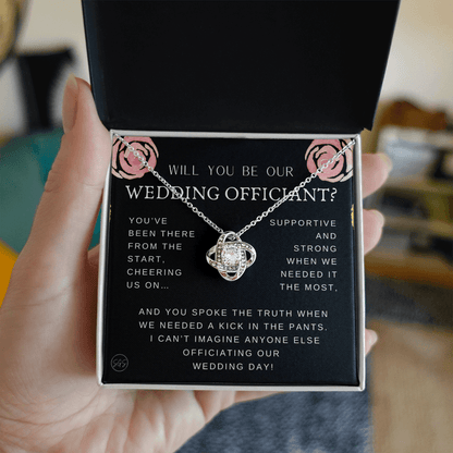 Wedding Officiant Proposal Gift | Will You Marry Us? Will You Be Our Officiant? For Friends, Best Friend Bestie Necklace Bridal Party 0131K