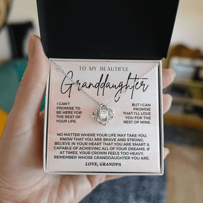 To My Granddaughter - Love Grandpa - Beautiful Gift Set | Granddaughter Gift, From Grandfather, Teen Girl Necklace, Teenaged Birthday Gift