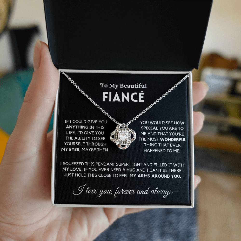 Fiance - Always Here - Necklace | Gift for Fiance, Annviersary Gift, Valentine's Day Present 04e Necklace Love Knot