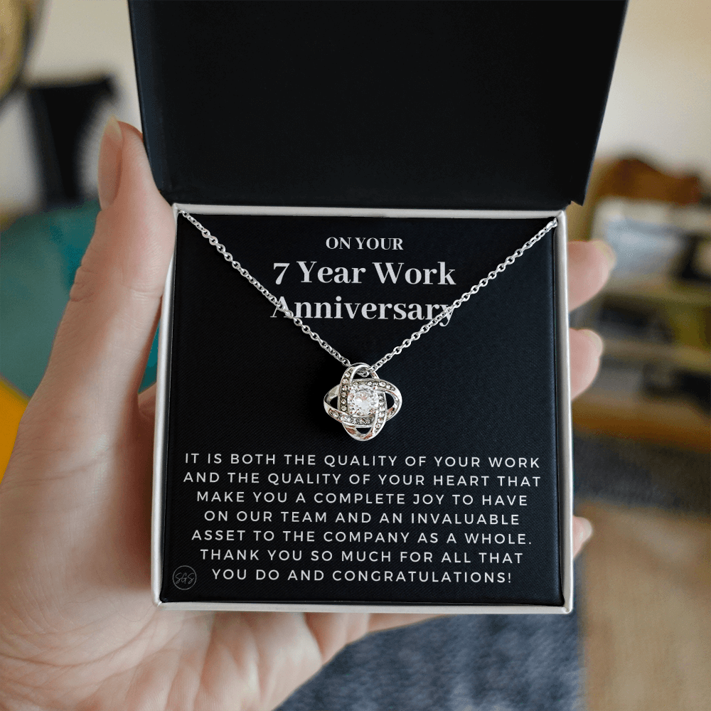 7 Year Job Anniversary Gift | Thank You Gift from Boss, Employee Work Appreciation, Co-Worker, Congrats, Years of Service AN07K