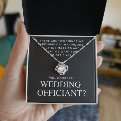 Wedding Officiant Proposal Gift | Will You Marry Us? Will You Be Our Officiant? For Friends, Best Friend Bestie Necklace Bridal Party 0131pK
