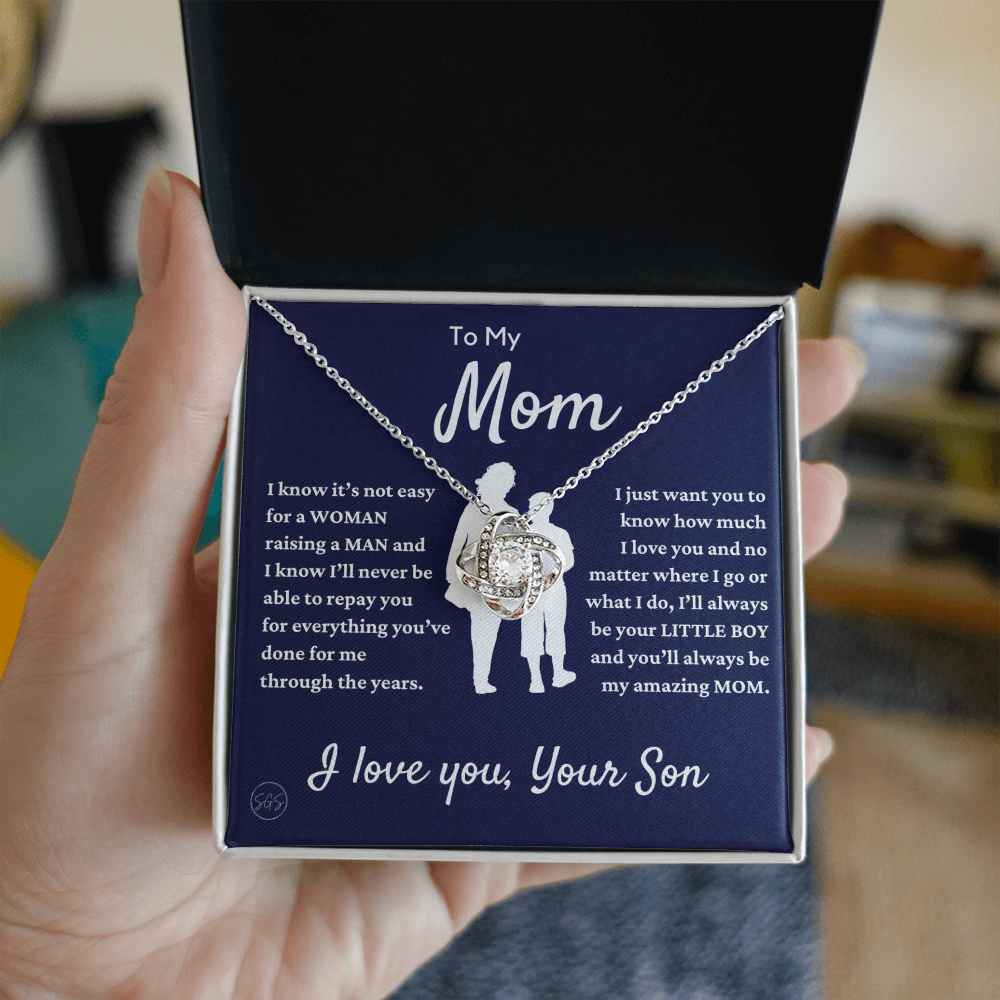 Mom - Loved Mother - Necklace | Gift for Mother From Son, Mother's Day Necklace, I'll Always Be Your Little Boy, Mom and Son Bond