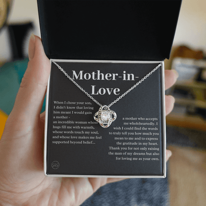 Personalized Knot Necklace for Your Mother-in-law | Mother's Day Gift, From Daughter-in-Law, Mother in Love MIL4k