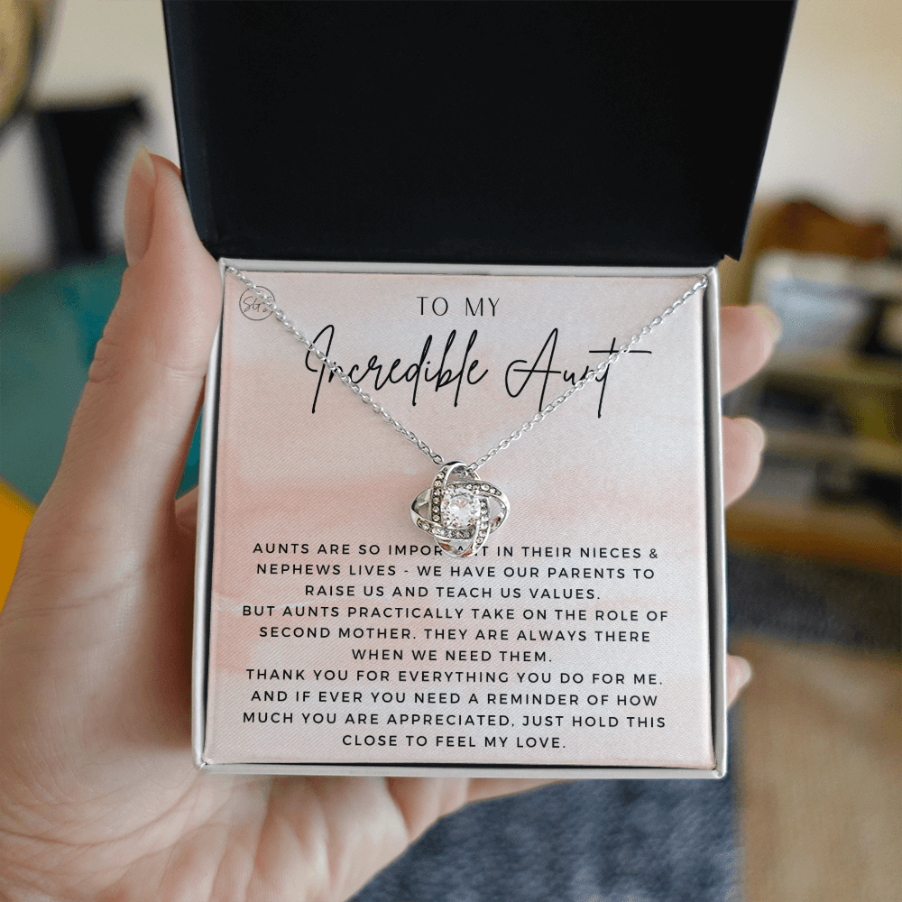 Gift for Aunt | Practically My Second Mother, Aunt Necklace, Thank You, Birthday Present for Cool Auntie, Best Aunt Ever, Aunt Niece Gift