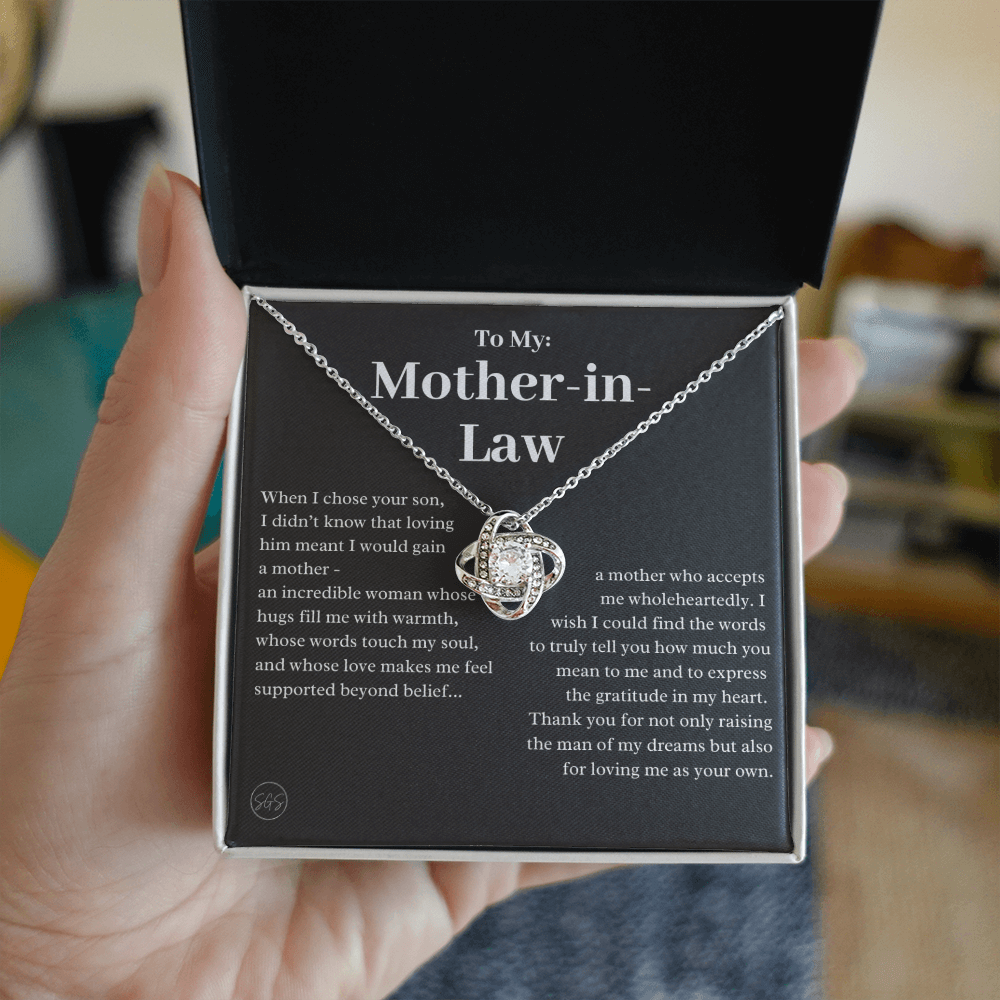 Personalized Knot Necklace for Your Mother-in-law | Mother's Day Gift, From Daughter-in-Law, Mother in Love MIL5k
