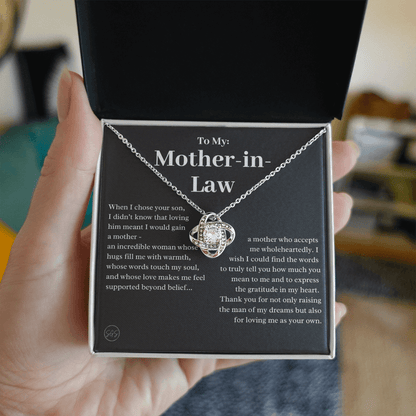 Personalized Knot Necklace for Your Mother-in-law | Mother's Day Gift, From Daughter-in-Law, Mother in Love MIL5k