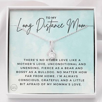 0921f Long Distance Mom Necklace Beauty