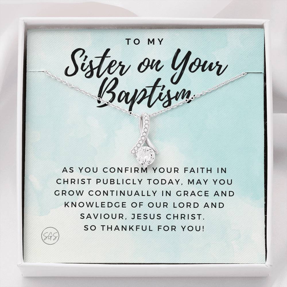 sister baptism 0707m Necklace Beauty