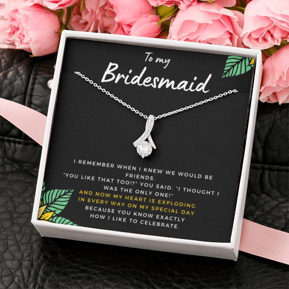 BridesmaidHeartExploding Necklace Beauty