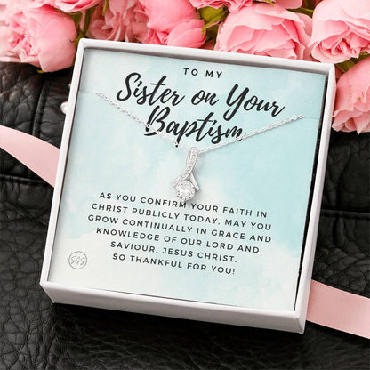 sister baptism 0707m Necklace Beauty