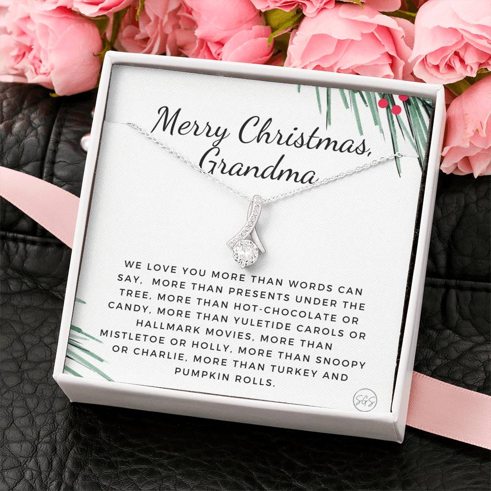 0928 Grandma Xmas Necklace Beauty