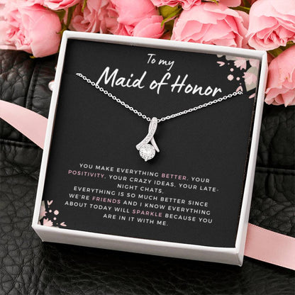MaidofHonorSparkle Necklace Beauty