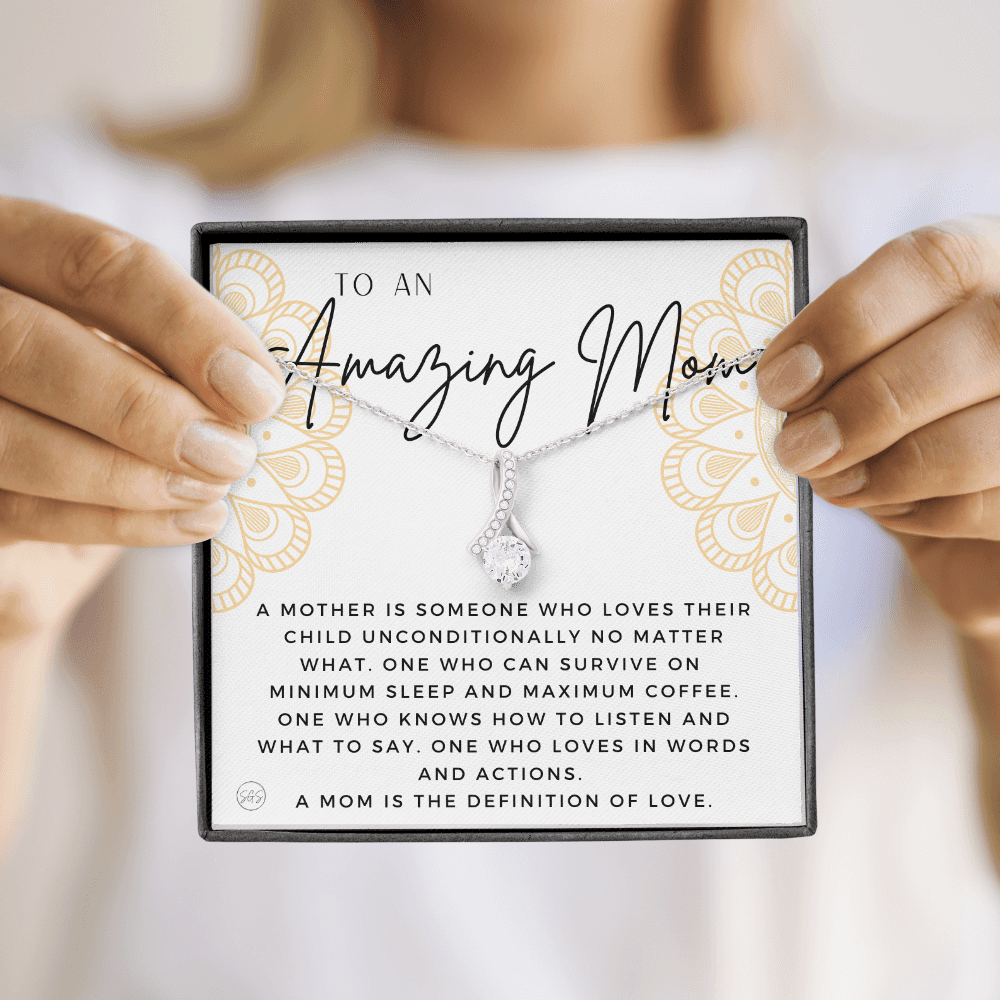 Gift for Mom | For An Incredible Mom, Mother's Day Necklace, From Daughter, Gift for New Mom, Pregnant Sister Gift, Christmas Gift 1112abBA