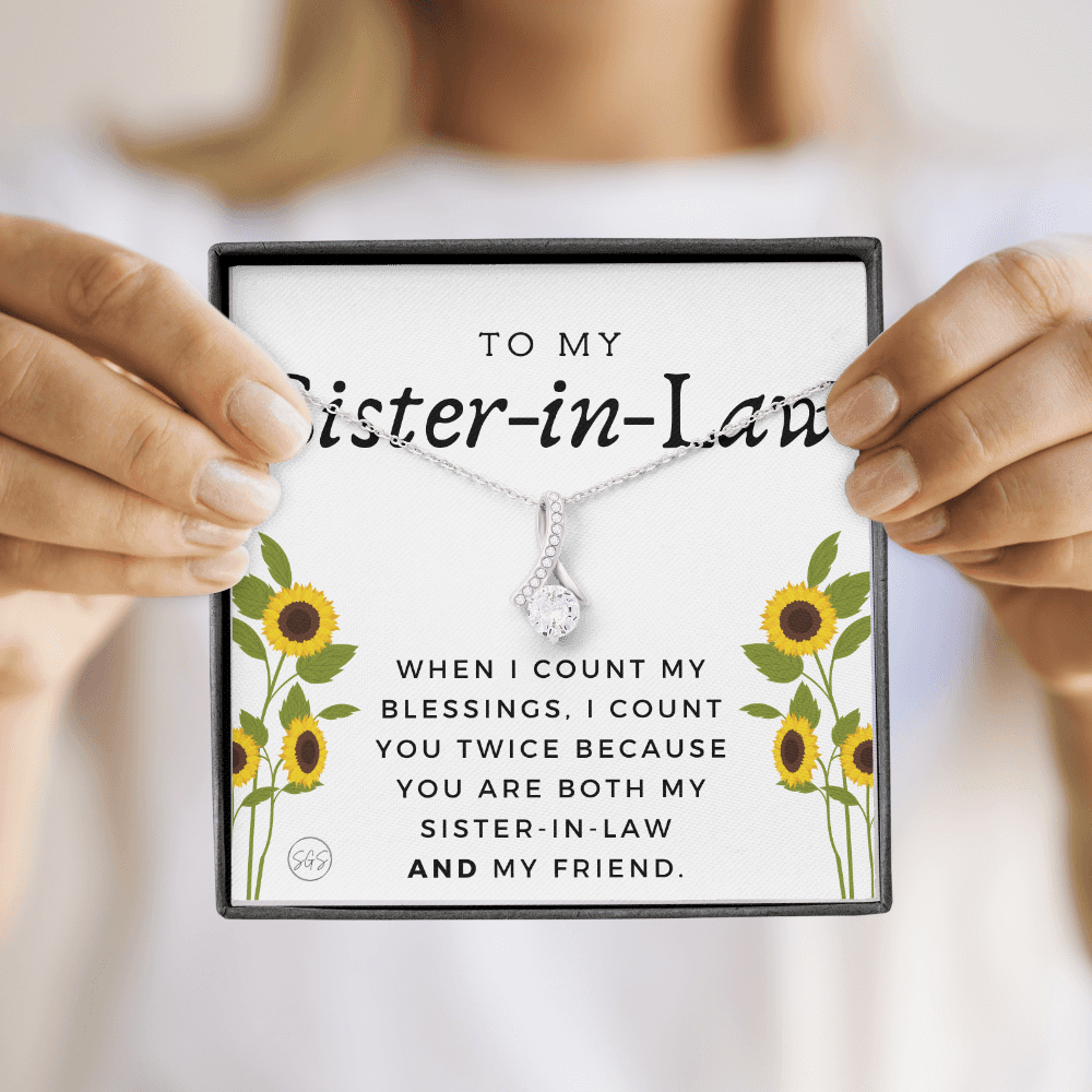 Sister-in-Law Gifts | Husband's Sister, Wife's Sister, Christmas Gift for Sister in Law, Birthday, Wedding, Future Sister Necklace 1103dBA