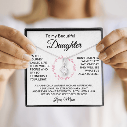 Gift for Daughter From Mom | My Beautiful Girl, Birthday, Graduation, Christmas Present, From Mother, Stepmom, Gift for Teen Girl, Adult Daughter, Adult Baptism, Confirmation, Mother's Day 1118-10B