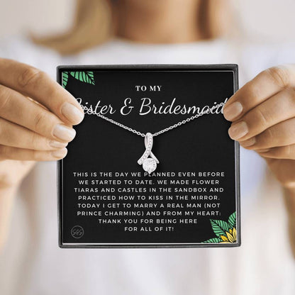 Sister Bridesmaid 0712h Necklace Beauty