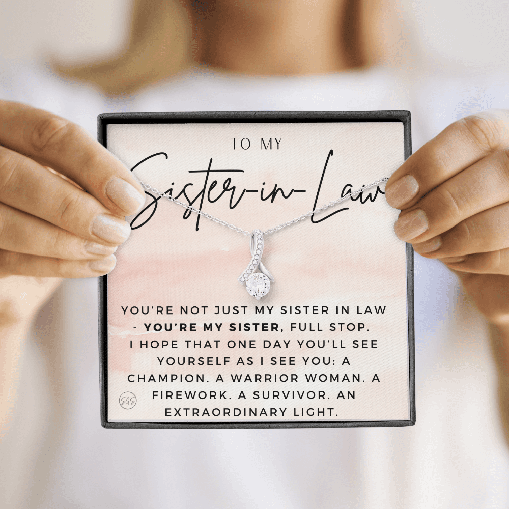 Sister-in-Law Gifts | Husband's Sister, Wife's Sister, Christmas Gift for Sister in Law, Birthday, Wedding, Future Sister Necklace 1103aBA