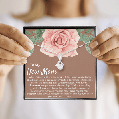 Mother in Law Wedding Gift from Bride - Mother of the Groom Necklace, Sentimental Future Mother-in-Law, MIL Gift, Desert Rose B