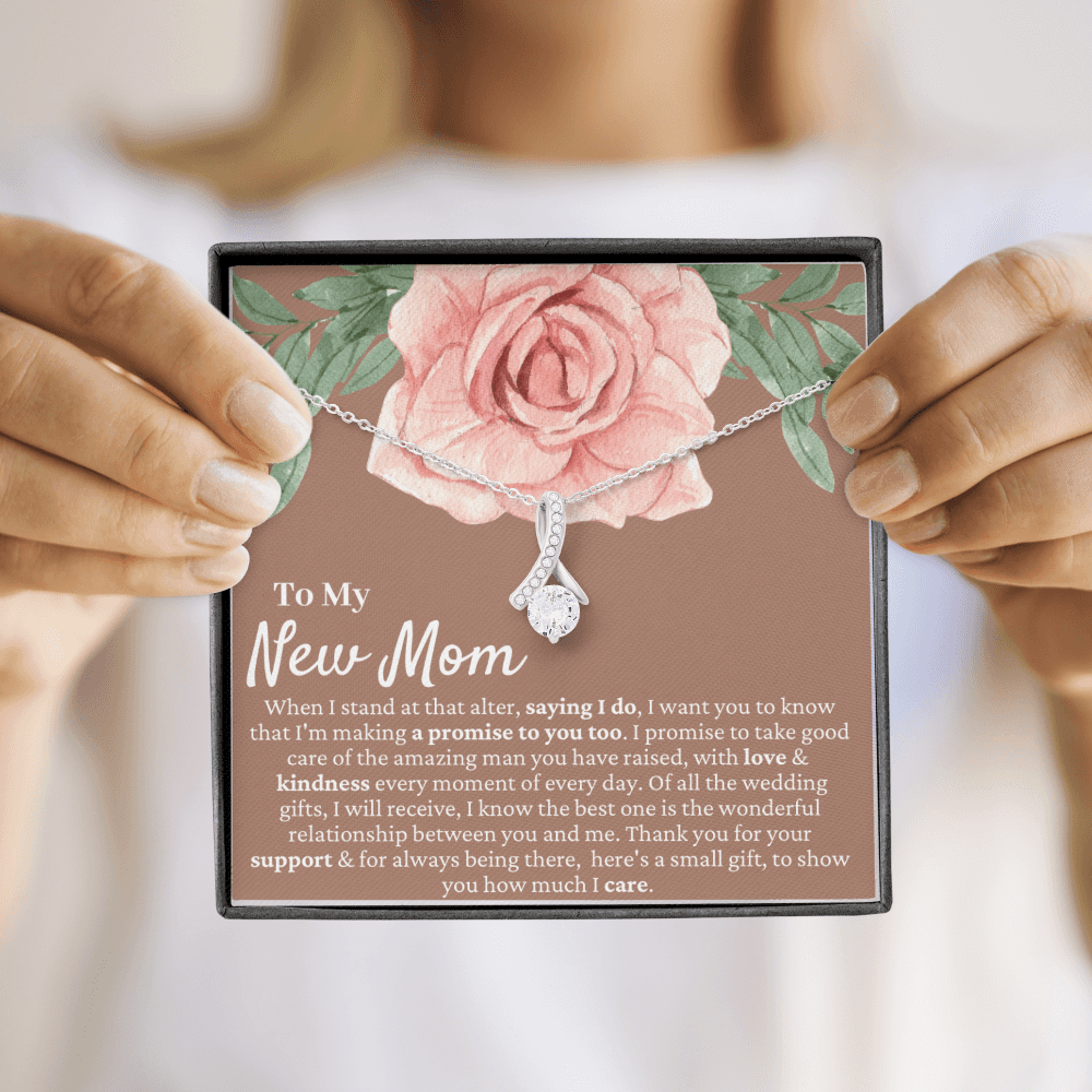 Mother in Law Wedding Gift from Bride - Mother of the Groom Necklace, Sentimental Future Mother-in-Law, MIL Gift, Desert Rose B