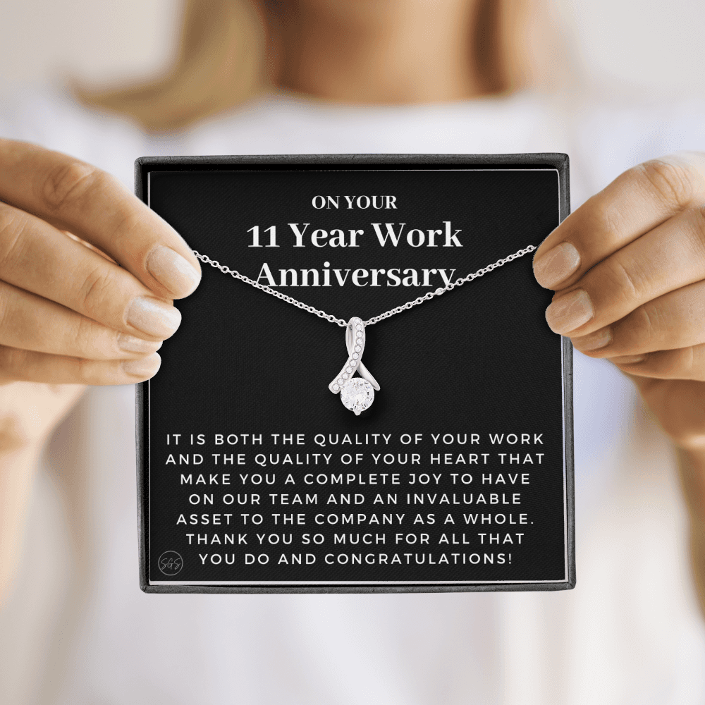 11 Year Job Anniversary Gift | Thank You Gift from Boss, Employee Work Appreciation, Co-Worker, Congrats, Years of Service AN11B