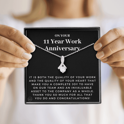 11 Year Job Anniversary Gift | Thank You Gift from Boss, Employee Work Appreciation, Co-Worker, Congrats, Years of Service AN11B