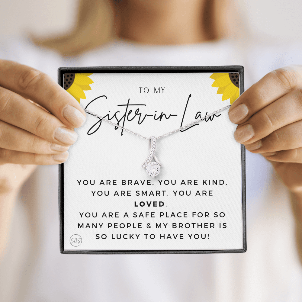 Sister-in-Law Gifts | Husband's Sister, Wife's Sister, Christmas Gift for Sister in Law, Birthday, Wedding, Future Sister Necklace 1103hBA