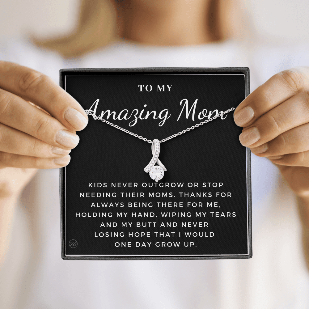 Gift for Mom | For An Incredible Mom, Mother's Day Necklace, From Daughter, From Son, Thank You Mom, Birthday Gift, Christmas Gift 1112dBA