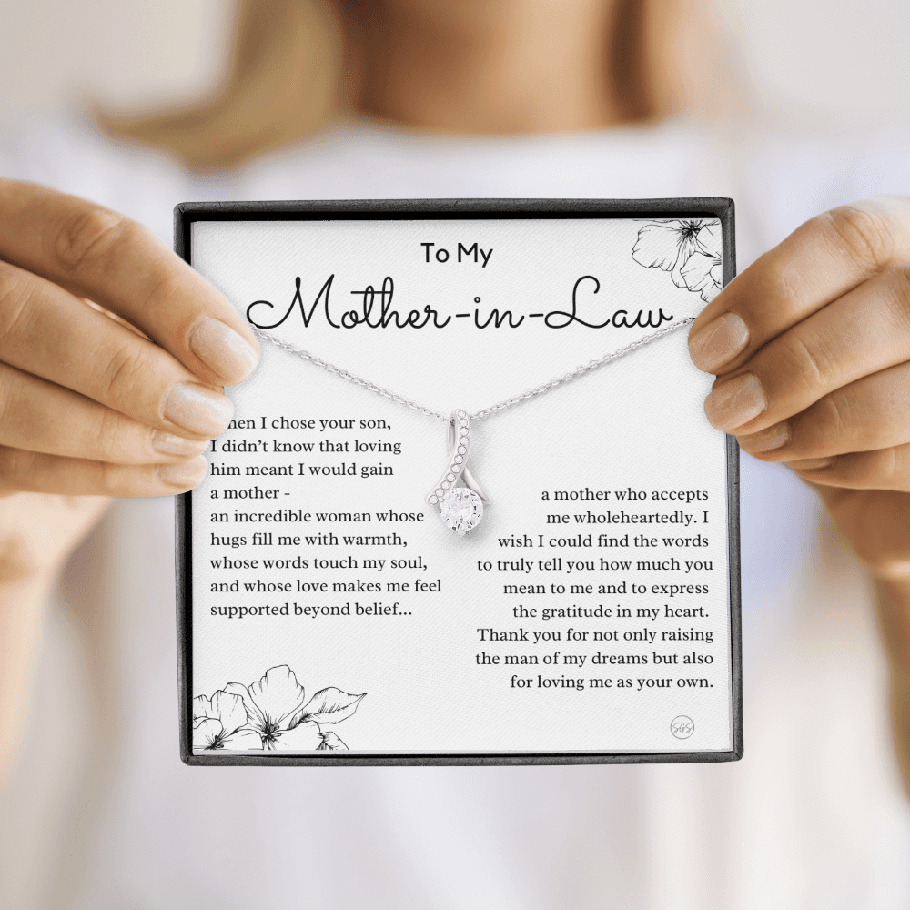 Personalized Knot Necklace for Your Mother-in-law | Mother's Day Gift, From Daughter-in-Law, Mother in Love MIL1b
