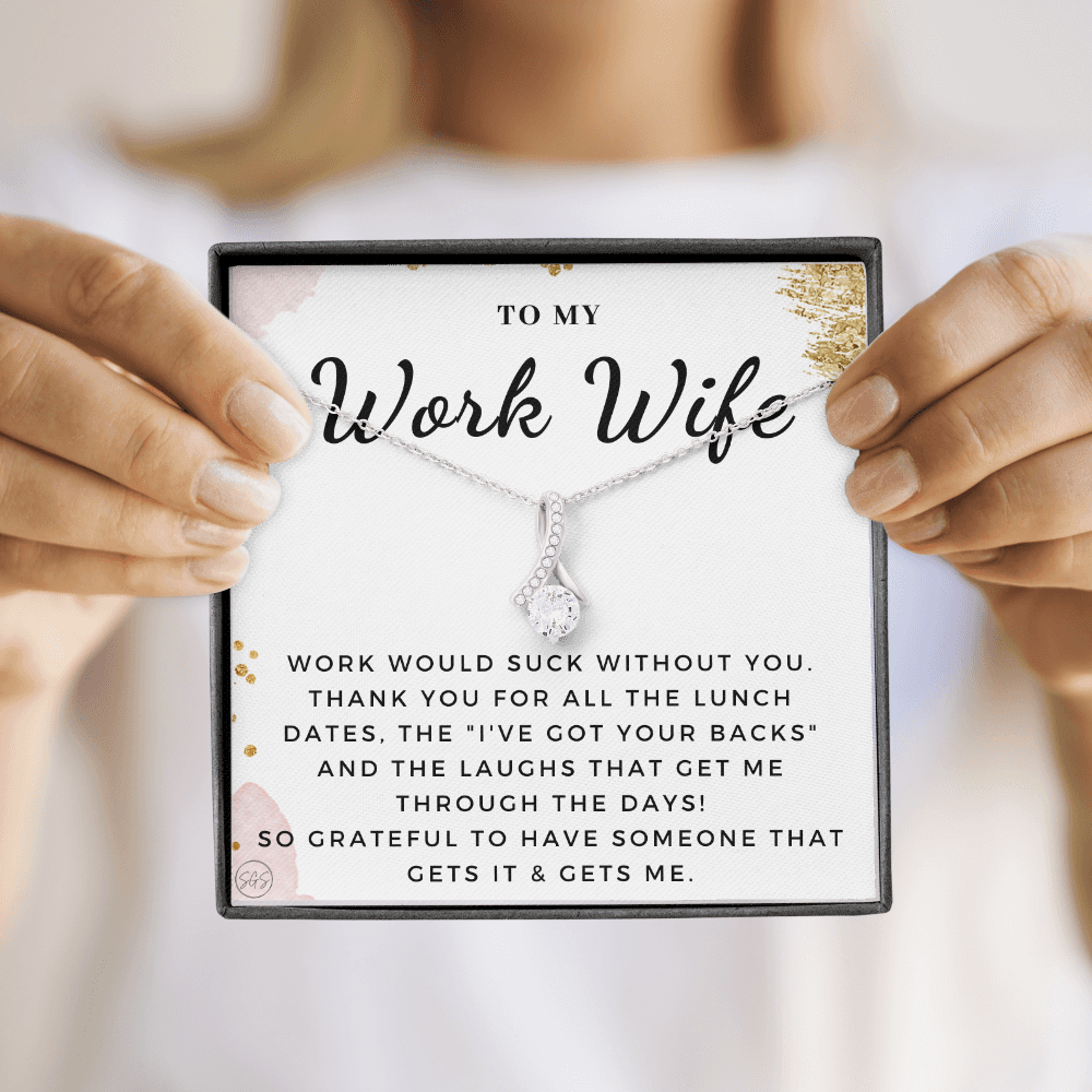 Work Wife Gift | Best Friend at the Office, Christmas, Favorite Co-Worker, Work, Job Anniversary, Employee, Boss, Small Business, Thank You, Bestie Funny 1029wbBA