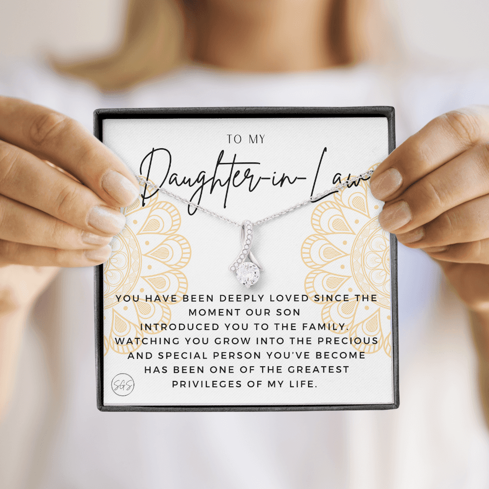 Daughter in Law Gift | Future DIL, Bonus Daughter, From Mother in Law, Father in Law, In Laws, For the Bride, Son's Wife, Fiance 1012DILfbA