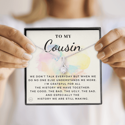 Gift for Cousin | Cousin Crew Necklace, Cousins and Best Friends, I Miss You Present, Gift for Birthday, Graduation, Thinking of You 2410B