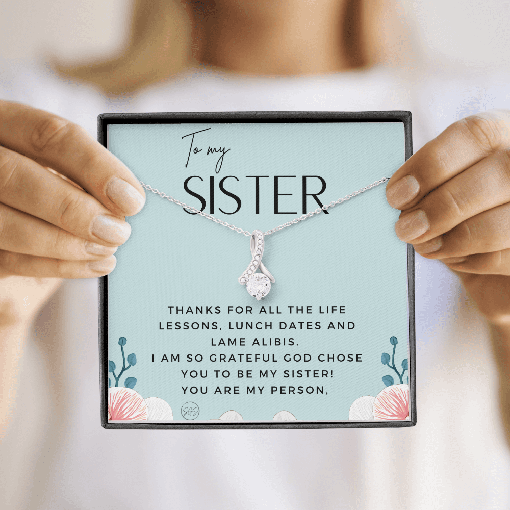 Gift for My Sister | You Are My Person, Thank You, Birthday, Sisters, Wedding, Christmas Gift to Sister From Sister, Sister-in-Law 1113eBA