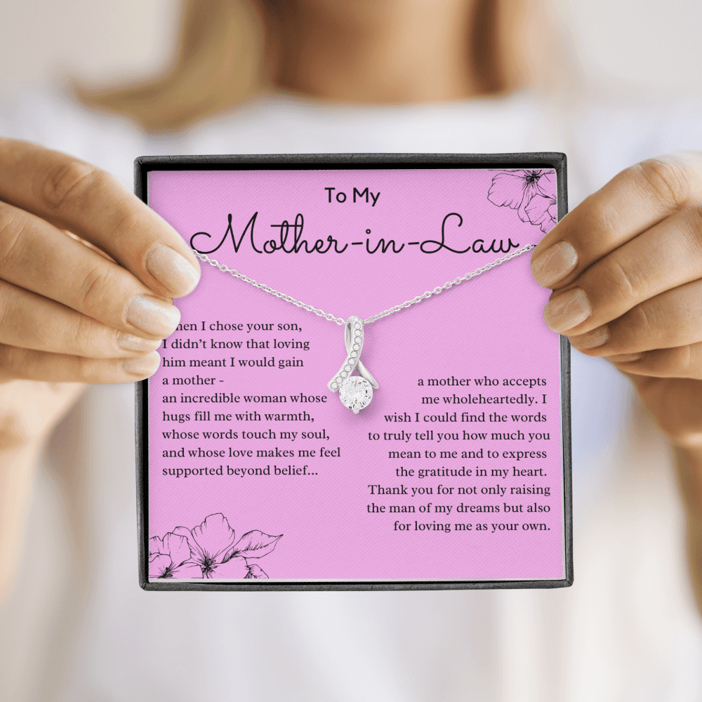 Personalized Knot Necklace for Your Mother-in-law | Mother's Day Gift, From Daughter-in-Law, Mother in Love MIL3b