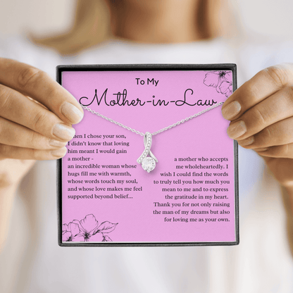 Personalized Knot Necklace for Your Mother-in-law | Mother's Day Gift, From Daughter-in-Law, Mother in Love MIL3b