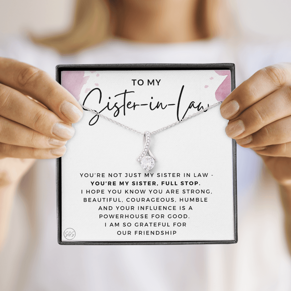 Sister-in-Law Gifts | Husband's Sister, Wife's Sister, Christmas Gift for Sister in Law, Birthday, Wedding, Future Sister Necklace 1103bBA