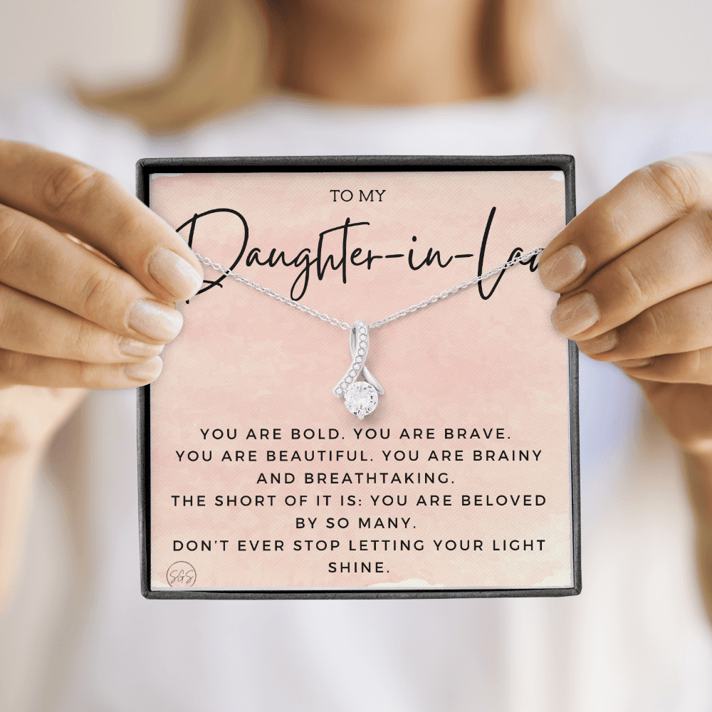Daughter in Law Gift | Future DIL, Bonus Daughter, From Mother in Law, Father in Law, In Laws, For the Bride, Son's Wife, Fiance 1012DILhbA