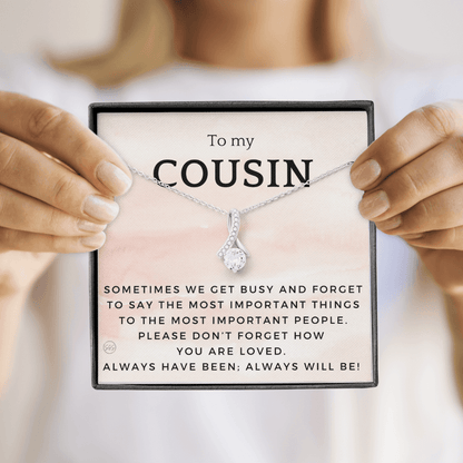 Gift for Cousin | Cousin Crew Necklace, Cousins and Best Friends, I Miss You Present, Gift for Birthday, Graduation, Thinking of You 2412B