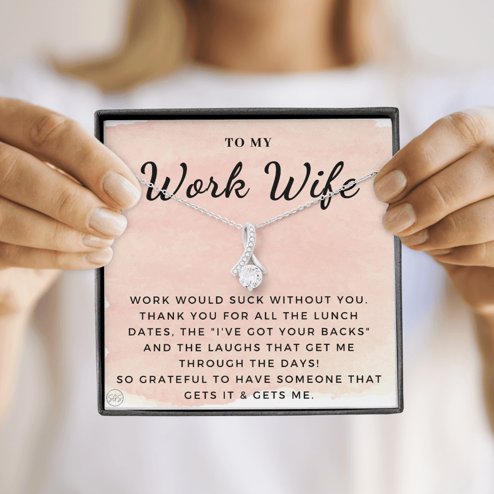 Work Wife Gift | Best Friend at the Office, Christmas, Favorite Co-Worker, Work, Job Anniversary, Employee, Boss, Small Business, Thank You, Bestie Funny 1029waBA