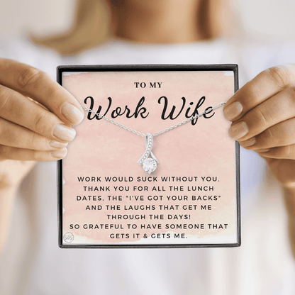 Work Wife Gift | Best Friend at the Office, Christmas, Favorite Co-Worker, Work, Job Anniversary, Employee, Boss, Small Business, Thank You, Bestie Funny 1029waBA