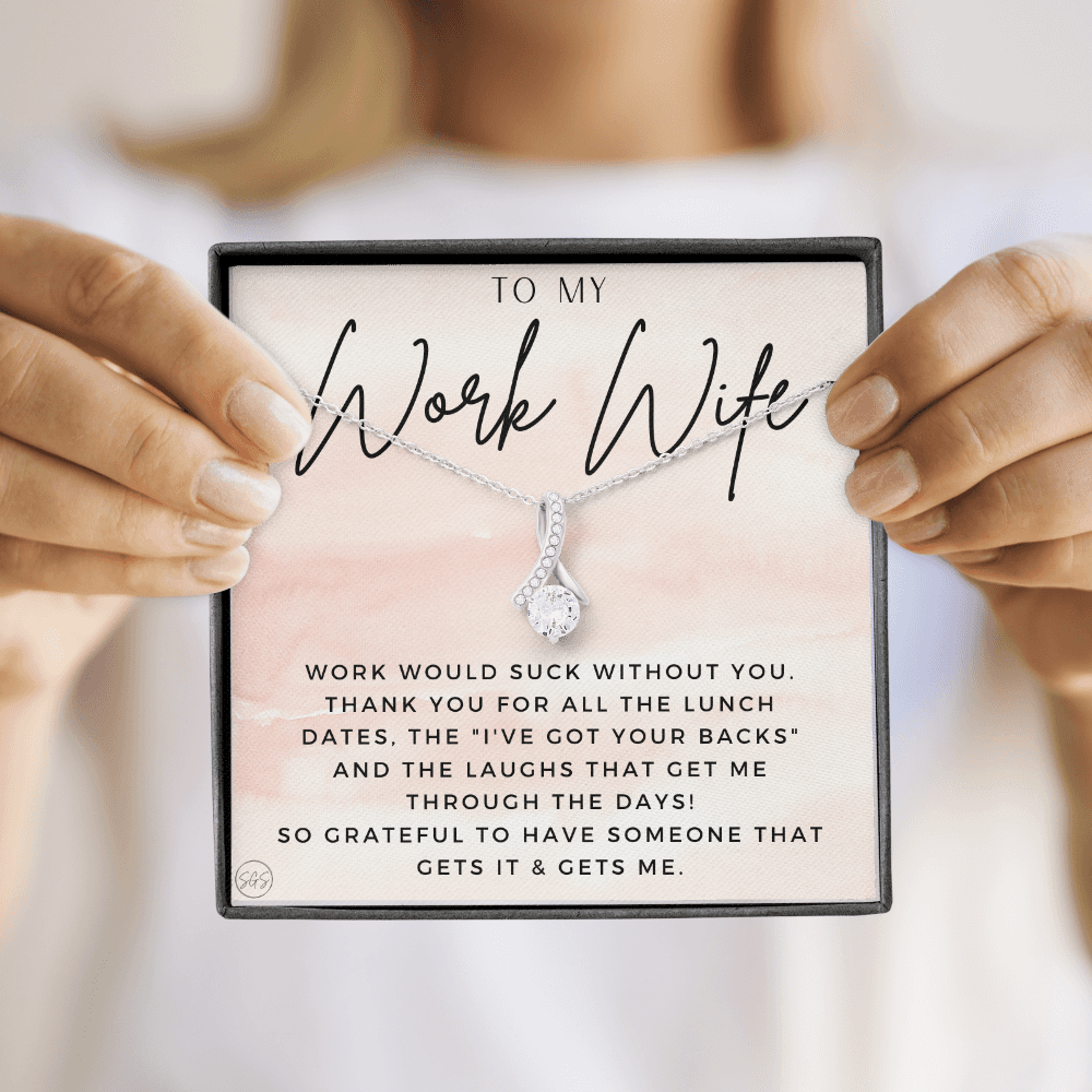 Work Wife Gift | Best Friend at the Office, Christmas, Favorite Co-Worker, Work, Job Anniversary, Employee, Boss, Small Business, Thank You, Bestie Funny 1029wcBA