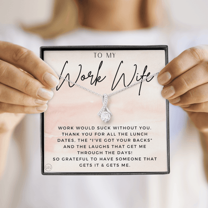 Work Wife Gift | Best Friend at the Office, Christmas, Favorite Co-Worker, Work, Job Anniversary, Employee, Boss, Small Business, Thank You, Bestie Funny 1029wcBA